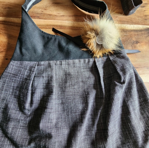 NEW C.divin handmade crossbody bag, black/ gray - Picture 6 of 13